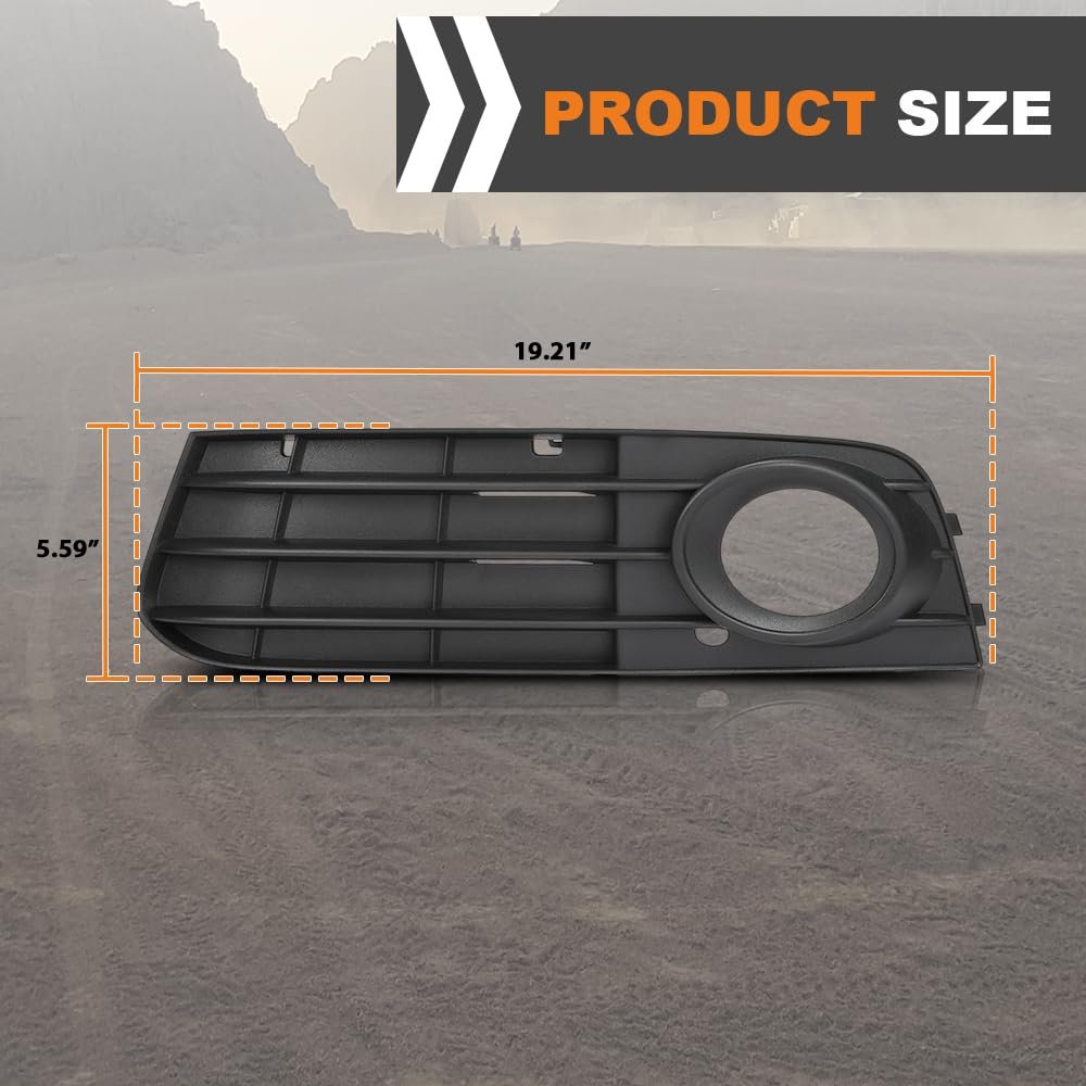 Front Left And Right Fog Light Trim Set For Audi A4 2009 2012 2 Pcs Pp Black Fit Models Without S Line Adaptive Cruise Control