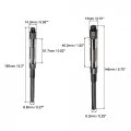 Uxcell 2pcs 13 75-15 25mm 12 75-13 75mm Adjustable Hand Reamer Hss H8 6 Straight Flute Milling Cutter Tool