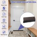 Uxcell Door Brush Bottom Sweep H-shape Aluminum Alloy Base With 0 8-inch Pp For Home Industrial 35-inch L Brown