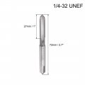 Uxcell Machine Tap 1 4-32 Unef 2b High Speed Steel Screw Thread Threading Milling Tapping Tool