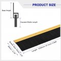 Uxcell 2pcs Door Brush Bottom Sweep H-shape Aluminum Alloy Base With 2 8-inch Pp For Home Industrial 47-inch L Golden