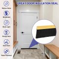 Uxcell 2pcs Door Brush Bottom Sweep H-shape Aluminum Alloy Base With 2 8-inch Pp For Home Industrial 47-inch L Golden