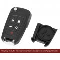 Uxcell Car Replacement Key Fob Shell Case For Chevrolet Camaro Cruze Equinox Malibu Sonic Spark Volt 5 Button Black