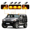 Ocpty Marker Lights 5pcs Cab Light Amber Top Roof Running Covers With T10 White Bulbs Replacement Fit For 2003-2009 Hummer H2