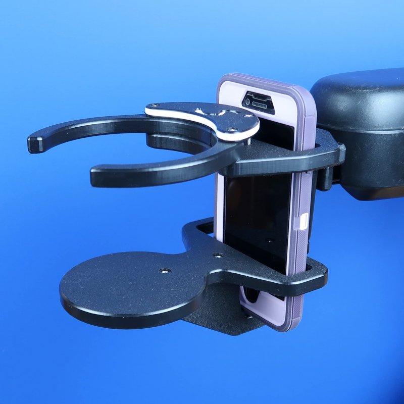 Powerchaira Combo Smart Phone And Adjustable Drink Holder Right Hand Snapit Pride Quantum Q6 Edge