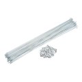 Acropix 36pcs 14g J Bend Bicycle Galvanized Spokes 300mm 11 81 Cycle With Brass Nipples Steel For Mountain Bike Mtb Car Parts 