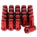 Ocpty M12 5 Red Lug Nuts 20 Pcs Close Wheel With 1 Socket Key 1 4 35 5mm Replacement For Acura Honda