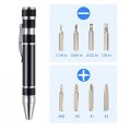8 In 1 Magnetic Pen Screwdriver Set 4 Piece Portable Precision Multitool For Eyeglasses Phone And Electronics Repair Aluminum