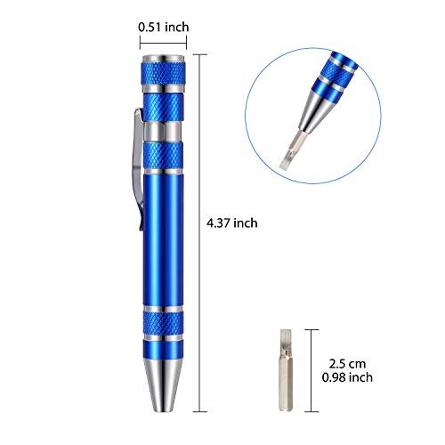 8 In 1 Magnetic Pen Screwdriver Set 4 Piece Portable Precision Multitool For Eyeglasses Phone And Electronics Repair Aluminum