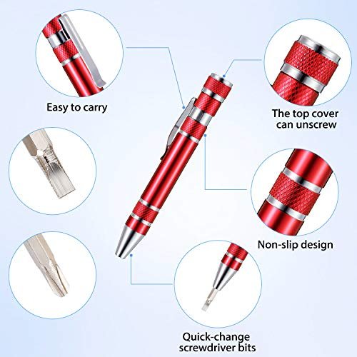 8 In 1 Magnetic Pen Screwdriver Set 4 Piece Portable Precision Multitool For Eyeglasses Phone And Electronics Repair Aluminum