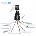 Mayspare Marine Ignition Switch With Key For Use In Mercury Mariner Outboard Motor Control Box 3-position 6-wire Connector 2