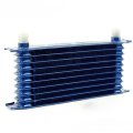 Pit66 Universal An-10an Engine Transmission Oil Cooler Compatible With Japanese Model Blue 10 Row Aluminum 