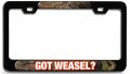 Got Weasel Hunting Bl 3d Metal License Plate Frame Auto Suv Truck Tag Holder Y79 