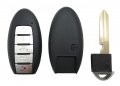 Keyless Entry Remote Smart Key Fob Shell Case For Nissan Altima Maxima Murano Pathfinder Infiniti Jx35 Q50 Q60 Qx60 Silver
