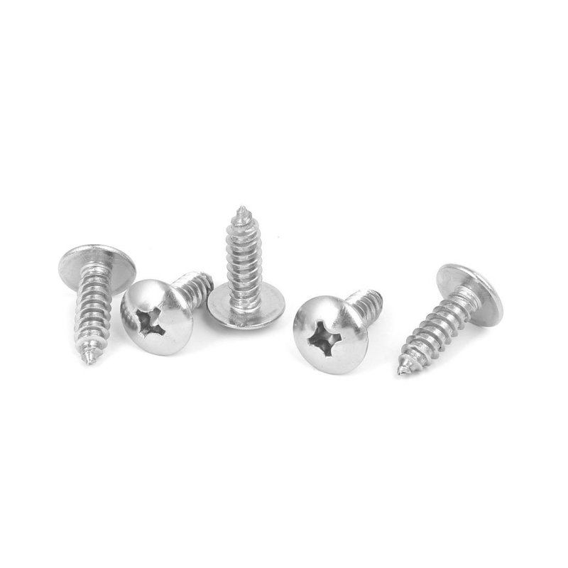 M6x20mm 316 Stainless Steel Truss Phillips Head Self Tapping Screws 5pcs
