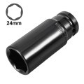 1 2 Drive By 24mm Deep Impact Socket Heat-treated Cr-v Steel 6-point Metric Sizes
