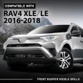 Front Bumper Center Middle Grille With Camera Option For Toyota Rav4 Xle Le 2016-2018 To1036177 Grill