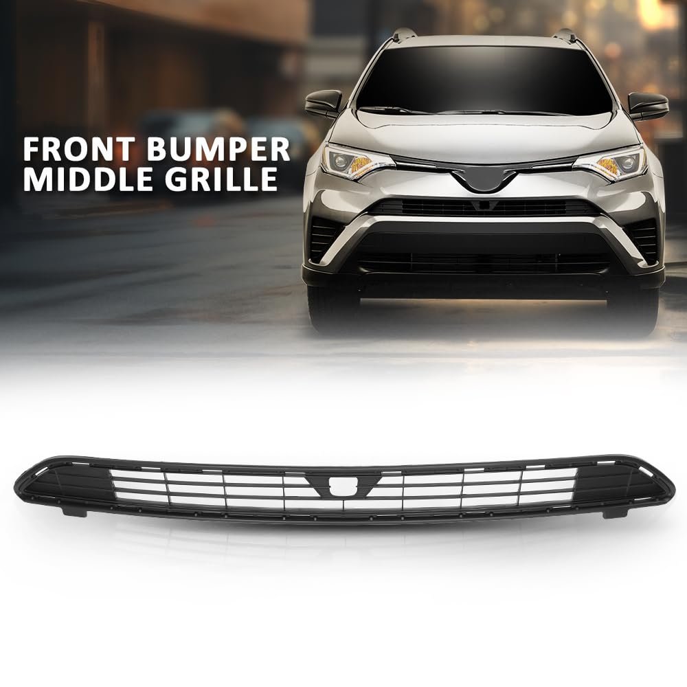 Front Bumper Center Middle Grille With Camera Option For Toyota Rav4 Xle Le 2016-2018 To1036177 Grill
