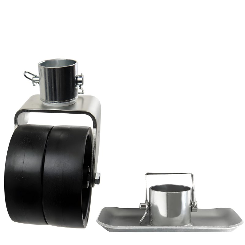 Jeremywell 6a Dual Jack Caster Wheel Supports 2000 Lbs W Zinc Foot Plate 5 000 Capacity For Rv Boat Camper