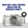 Jeremywell 6a Dual Jack Caster Wheel Supports 2000 Lbs W Zinc Foot Plate 5 000 Capacity For Rv Boat Camper