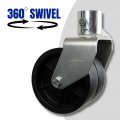 Jeremywell 6a Dual Jack Caster Wheel Supports 2000 Lbs W Zinc Foot Plate 5 000 Capacity For Rv Boat Camper