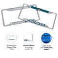 San Jose Sharks Team Nhl National Hockey League Metal License Plate Frame For Front Or Back Of Car Officially Licensed Up Close