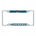 San Jose Sharks Team Nhl National Hockey League Metal License Plate Frame For Front Or Back Of Car Officially Licensed Up Close 