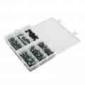 Topteng 177pcs Universal Motorcycle Sportbike Windscreen Fairing Bolts Kit Fastener Clips Screws Aluminum