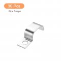 Uxcell 30 Pcs Pipe Strap 304 Stainless Steel Support Fit For 5 8in 16mm Tube Tension Clip With 1 Hole 8mm Height Continuouss