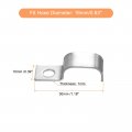 Uxcell 30 Pcs Pipe Strap 304 Stainless Steel Support Fit For 5 8in 16mm Tube Tension Clip With 1 Hole 8mm Height Continuouss
