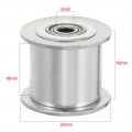 Aexit Aluminum 3 Electrical Equipment M 20t 6mm Bore Toothless Timing Idler Belt Pulley Flange Synchronous Wheel For 15mm