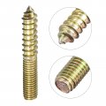 Uxcell M8x50mm Hanger Bolts 24pcs Double Ended Thread Dowel Screws For Wood Furniture Connecting
