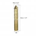 Uxcell M8x50mm Hanger Bolts 24pcs Double Ended Thread Dowel Screws For Wood Furniture Connecting