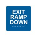 Compliancesigns Acrylic Ada Exit Sign 6 X In With English Braille Blue 