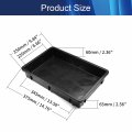 Plastic Stacking Parts Bin Tray Black 375mmx250mmx60mm Lengthxwidthxinner Height Anti-static Box Tray For Working Accessories