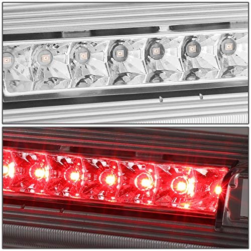 Led Third Brake Light Chrome Housing For 07-12 Dodge Nitro 3bl-dnit07-led-ch High Mount Tail Bar With Clear Polycarbonate Lens