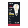 Satco 6 Pack Dimmable Led Filament Lamps S12429 High Lumens 12 5 Watt A19 Clear Medium Base 2700k 90 Cri 120 Volt For Use At