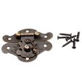 Dophee 1pc 38x29mm Retro Vintage Decorative Cabinet Latches Hasp Pad Lock Clasp For Jewelry Wooden Box Case Chest 