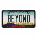 Ipick Image For Gmc Logo In Red Real Black Forged Composite Carbon Fiber License Plate Frame