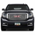 Ipick Image For Gmc Logo In Red Real Black Forged Composite Carbon Fiber License Plate Frame
