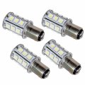 Hqrp 4-pack Ba15d Bayonet Base 24leds Dual Contact Smd Led Marine Boat Bulb For 1154 2057 2357 2397 3497 1016 1034 7528