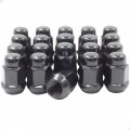 20 Pcs 1 2 In Thread Bulge Acorn Lug Nuts 35mm 38 Long Black Chrome 21mm 13 16 60 Degrees Taper Conical Seat For Ford Mustang 
