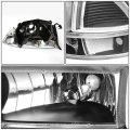 Black Housing Clear Corner Headlight W Bumper Lamps Tool Kit Compatible With Dodge Dakota Durango 97-04