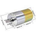Uxcell 24v Dc 20 Rpm Gear Motor High Torque Electric Reduction Gearbox Centric Output Shaft