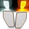 Hecasa Led Side Marker Light For 2005-2010 Hummer H3 H3t Replacement Hu2551100 Hu2550100 Front Passenger Clear Lens 