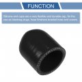X Autohaux 1 Pcs 30mm Length 18 Id Black Car Silicone Rubber Hose End Cap Reinforced Blanking For Bypass Tube Universal