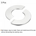 Uxcell Wall Split Flange 201 Stainless Steel Round Escutcheon Plate For 71mm Diameter Pipe 3pcs