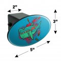 Shark Shipwreck With Debris Harpoon And Anchor Oval Tow Trailer Hitch Cover Plug Insert