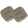 Driver Passenger Side Bottom Perforated Leather Seat Covers Parchment Tan For Ford F250 F350 Lariat 2001 