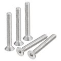 8-32x1-1 4 Flat Countersunk Head Socket Cap Screws 10pcs 304 Stainless Steel Hex Full Thread Bolts 